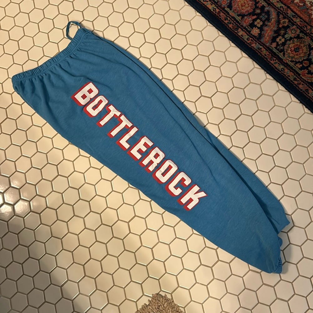 Aviator Nation bolt bottleneck blue sweatpants size L